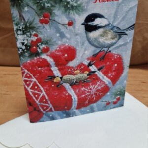 Картичка Ръкавичка с птичка