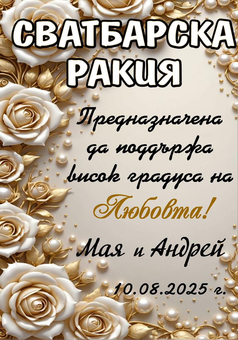 Етикет за Сватба № 4